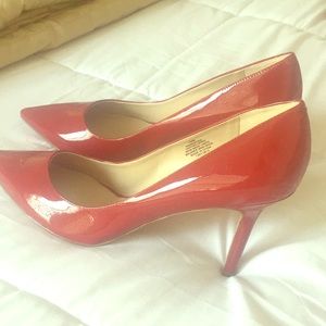 Patent leather pumps